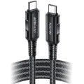 Кабел за данни C4-03 – Acefast, Type-C към Type-C, 100W, 5A, 480Mb/s, Високоскоростно зареждане, 2m – Черен