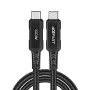 Кабел за данни C4-03 – Acefast, Type-C към Type-C, 100W, 5A, 480Mb/s, Високоскоростно зареждане, 2m – Черен