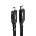 Кабел за данни C4-03 – Acefast, Type-C към Type-C, 100W, 5A, 480Mb/s, Високоскоростно зареждане, 2m – Черен