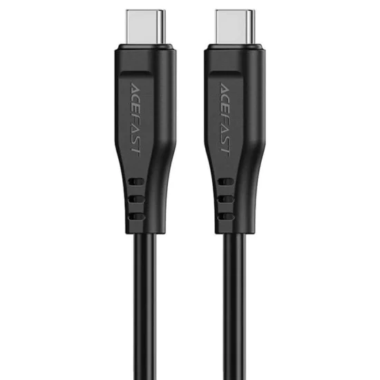Кабел за данни C3-03 – Acefast, Type-C към Type-C, 60W, 3A, 480Mb/s, Високоскоростно зареждане, 1.2m – Черен