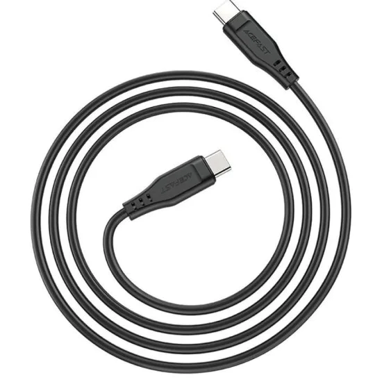 Кабел за данни C3-03 – Acefast, Type-C към Type-C, 60W, 3A, 480Mb/s, Високоскоростно зареждане, 1.2m – Черен
