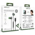 Кабелни слушалки L5 – Acefast, Type-C, за поставяне в ухото, с микрофон, 1,2 м – черни