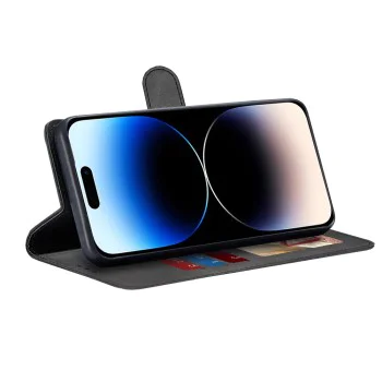 Калъф за iPhone 14 Pro - Дневник - Черен