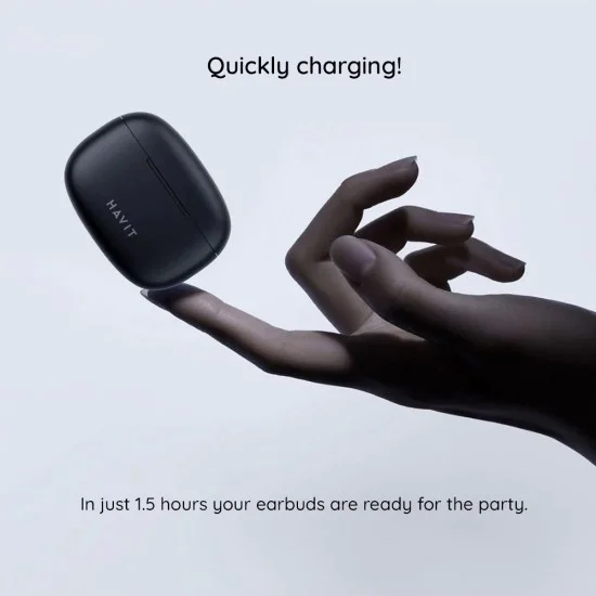 Havit - Безжични слушалки (TW967 Pro) - с микрофон, Bluetooth 5.3, True Wireless Stereo, Type-C, 300mAh - Черни