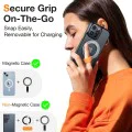 Torras - Ostand Magnetic Ring - Въртяща се на 360° стойка, държач за телефон/ръкохватка, лесно закрепване - черен