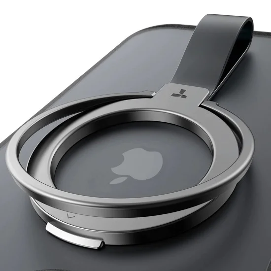 Torras - Ostand Magnetic Ring - Въртяща се на 360° стойка, държач за телефон/ръкохватка, лесно закрепване - черен