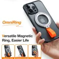 Torras - Ostand Magnetic Ring - Въртяща се на 360° стойка, държач за телефон/ръкохватка, лесно закрепване - сребро