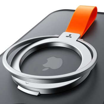 Torras - Ostand Magnetic Ring - Въртяща се на 360° стойка, държач за телефон/ръкохватка, лесно закрепване - сребро