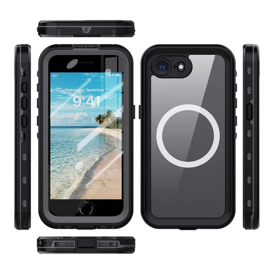 ShellBox - Водоустойчив IP68 калъф - iPhone 16e - черен