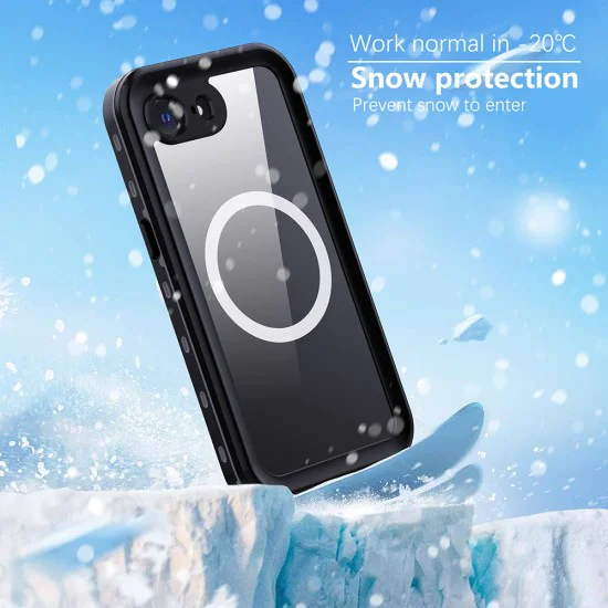 ShellBox - Водоустойчив IP68 калъф - iPhone 16e - черен