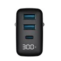 Havit - Зарядно за стена (UCLE001 EU) - 2x USB, Type-C, 30W, GaN технология - Черно