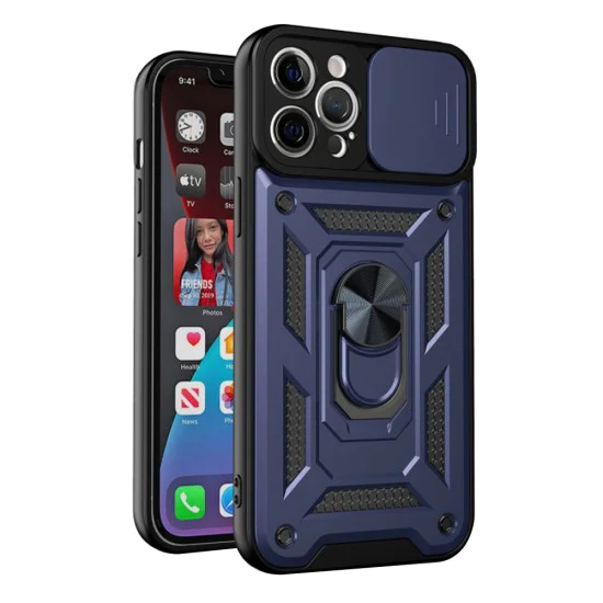 Калъф за iPhone 12 Pro - CamShield Series - син