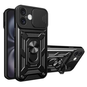 Калъф за iPhone 16 - CamShield Series - черен
