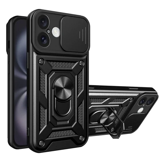 Калъф за iPhone 16 - CamShield Series - черен