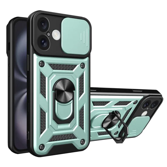 Калъф за iPhone 16 Plus - CamShield Series - зелен