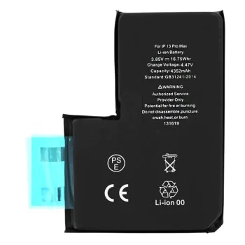 Батерия за iPhone 13 Pro Max, 4352mAh, 4352mAh, без грип - OEM (19319) - Черна