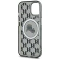 Калъф за iPhone 15 Plus - Karl Lagerfeld IML MagSafe (KLHMP15MHMCMCKKMHMHK) - монограм Karl&Choupette Head