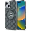 Калъф за iPhone 15 - Karl Lagerfeld IML MagSafe (KLHMP15SHMCKKMHK) - монограм Karl&Choupette Head