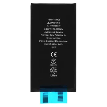 Батерия за iPhone 15 Plus, 4383mAh, 4383mAh, без щипка - OEM (21713) - Черна