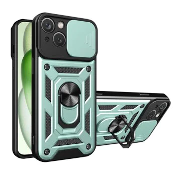Калъф за iPhone 15 Plus - CamShield Series - зелен