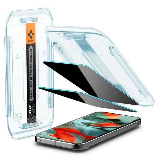 Spigen - Glas.tR EZ-FIT (2 Броя) - Google Pixel 9 Pro XL - Privacy (затъмнен под ъгъл)