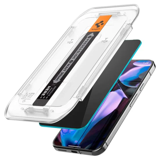 Spigen - Glas.tR EZ-FIT (2 Броя) - Google Pixel 9 Pro XL - Privacy (затъмнен под ъгъл)