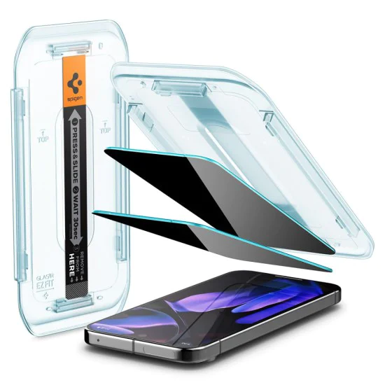 Протектор за Google Pixel 9 / 9 Pro - Spigen - Glas.tR EZ-FIT (2 пакета) - Поверителност
