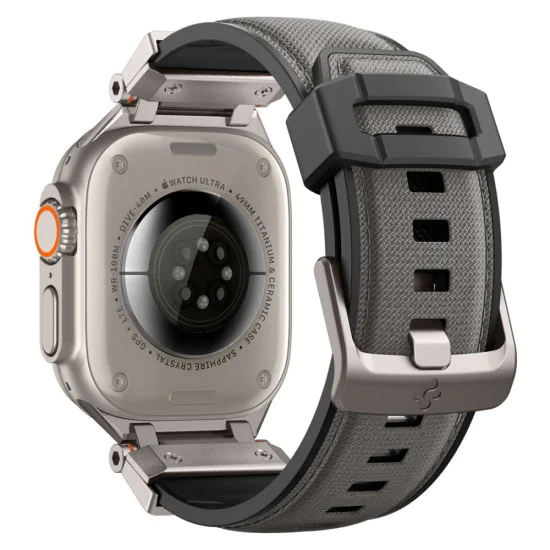 Каишка за часовник Apple Watch (42–49 мм) – Spigen DuraPro Armor – сив