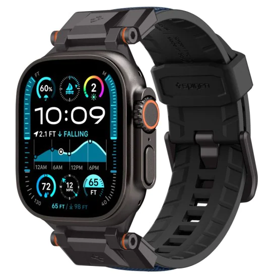 Каишка за часовник Apple Watch (42–49 mm) – Spigen DuraPro Armor – Navy Blue