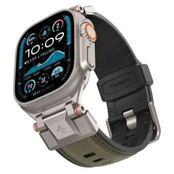 Каишка за часовник Apple Watch (42–49 mm) – Spigen DuraPro Armor – Military Green
