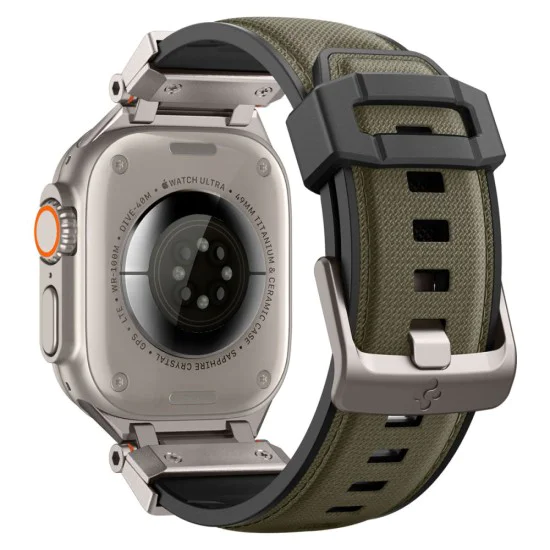 Каишка за часовник Apple Watch (42–49 mm) – Spigen DuraPro Armor – Military Green