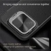 Калъф за iPhone 16 - Nillkin Qin Prop Plain Leather Case - черен