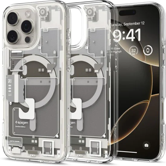 Калъф за iPhone 16 Pro - Spigen Ultra Zero One Hybrid MagSafe - Natural Titanium