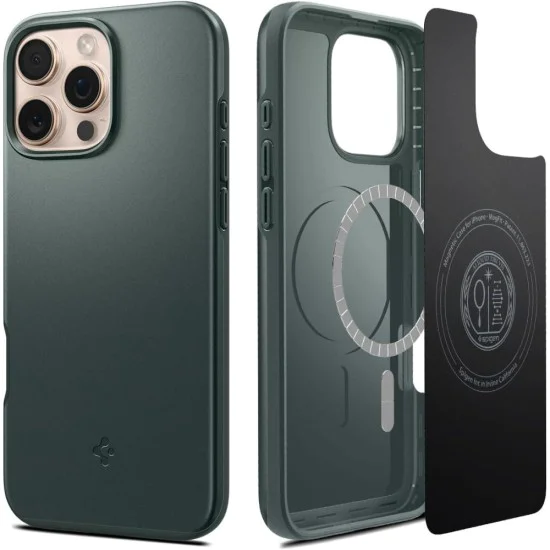 Калъф за iPhone 16 Pro Max - Spigen Thin Fit MagSafe - Abyss Green