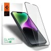 Протектор за iPhone 13 / iPhone 13 Pro / iPhone 14 / iPhone 16e - Spigen - Glas.tR Slim - Черен