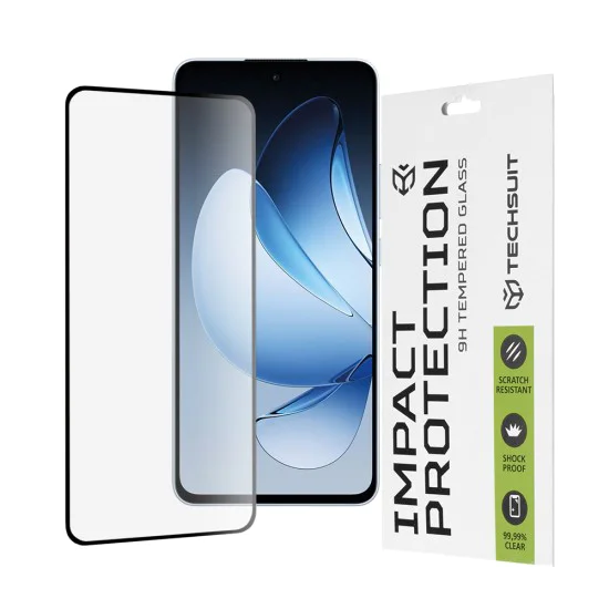 Скрийн протектор Oppo Reno13 – Techsuit 111D Full Cover / Full Glue Glass – черен