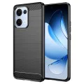 Калъф за телефон Oppo Reno13 – Techsuit Carbon Silicone – Черен