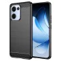 Калъф за телефон Oppo Reno13 – Techsuit Carbon Silicone – Черен