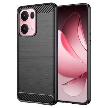 Калъф за телефон Oppo Reno13 Pro – Techsuit Carbon Silicone – Черен