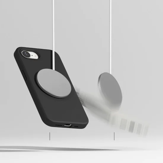 Ringke - Силиконов магнитен MagSafe - iPhone 16e - черен