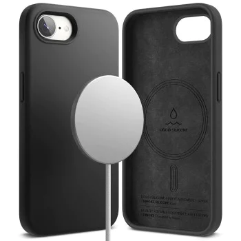 Ringke - Силиконов магнитен MagSafe - iPhone 16e - черен