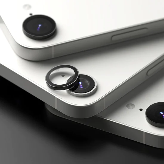 Ringke - Стъкло за рамка на обектива на камерата (2 Броя) - iPhone 16e - Черен