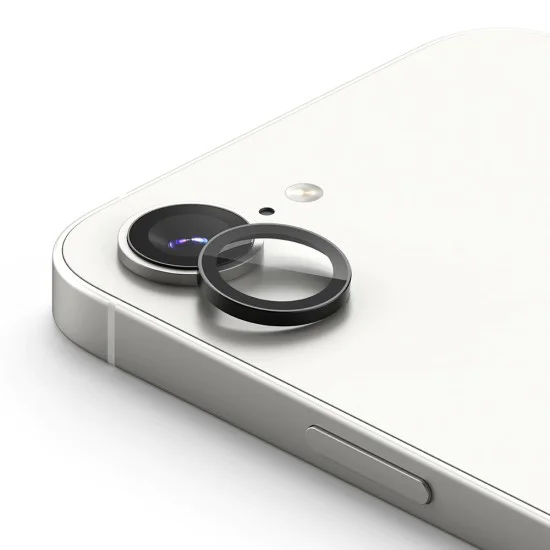 Ringke - Стъкло за рамка на обектива на камерата (2 Броя) - iPhone 16e - Черен