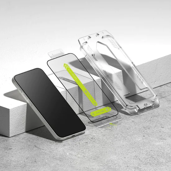 Ringke - Easy Slide Tempered Glass (2 Броя) - iPhone 16e - черен
