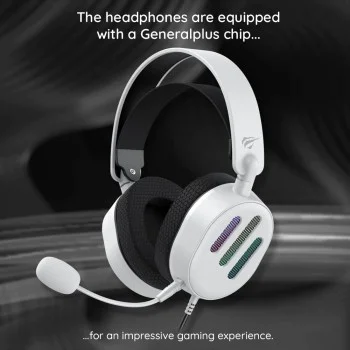 Havit - Геймърски слушалки (H2038U) - с микрофон, 50 мм високоговорител, USB, 2 м - Черни