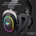 Havit - Геймърски слушалки (H2002P) - с RGB, микрофон, 53 мм високоговорител, 2 м кабел - Черни