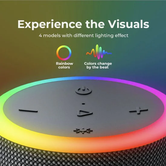 Havit - Безжична тонколона (SK833BT) - Type-C, Bluetooth 5.3, TWS, TF, USB, Hands-Free разговори, RGB светлини, IPX6, 4000mAh - Черна