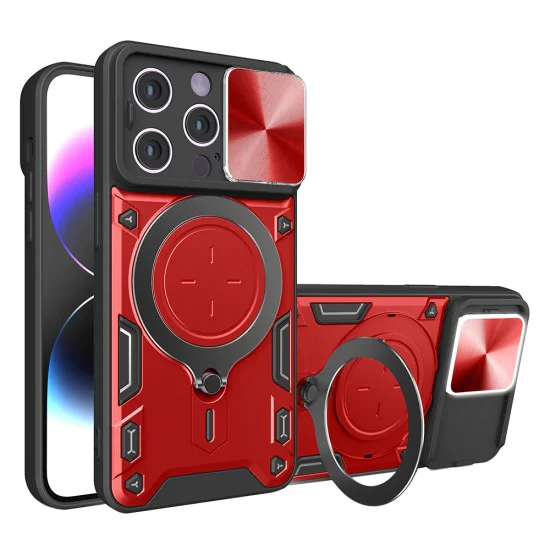 Калъф за iPhone 14 Pro - CamGuard Pro - Червен