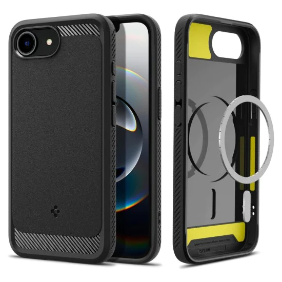 Spigen - Rugged Armor MagSafe - iPhone 16e - матово черно