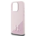 Калъф за iPhone 15 Pro - Karl Lagerfeld - Silicone MagSafe (KLHMP15LSCMKMPCP) - Pink Shadow Metal Initial